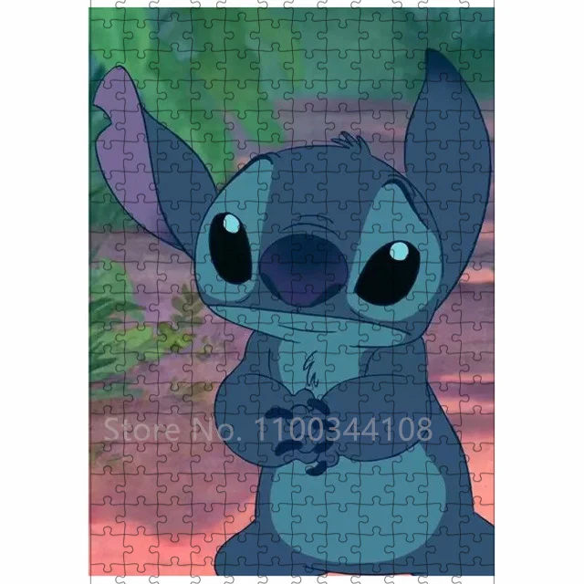 35/300/500/1000 pçs disney lilo & stitch quebra-cabeça dos