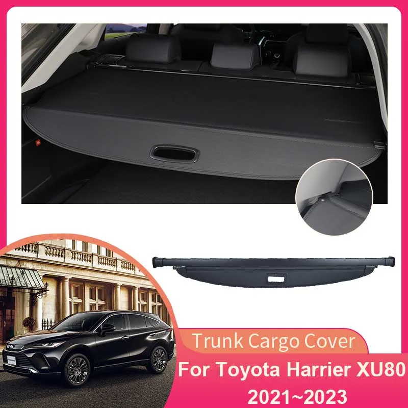 

Rear Trunk Cargo Cover for Toyota Harrier Venza XU80 2021 2022 2023 Security Partition Board Shielding Shade Curtain Accessories