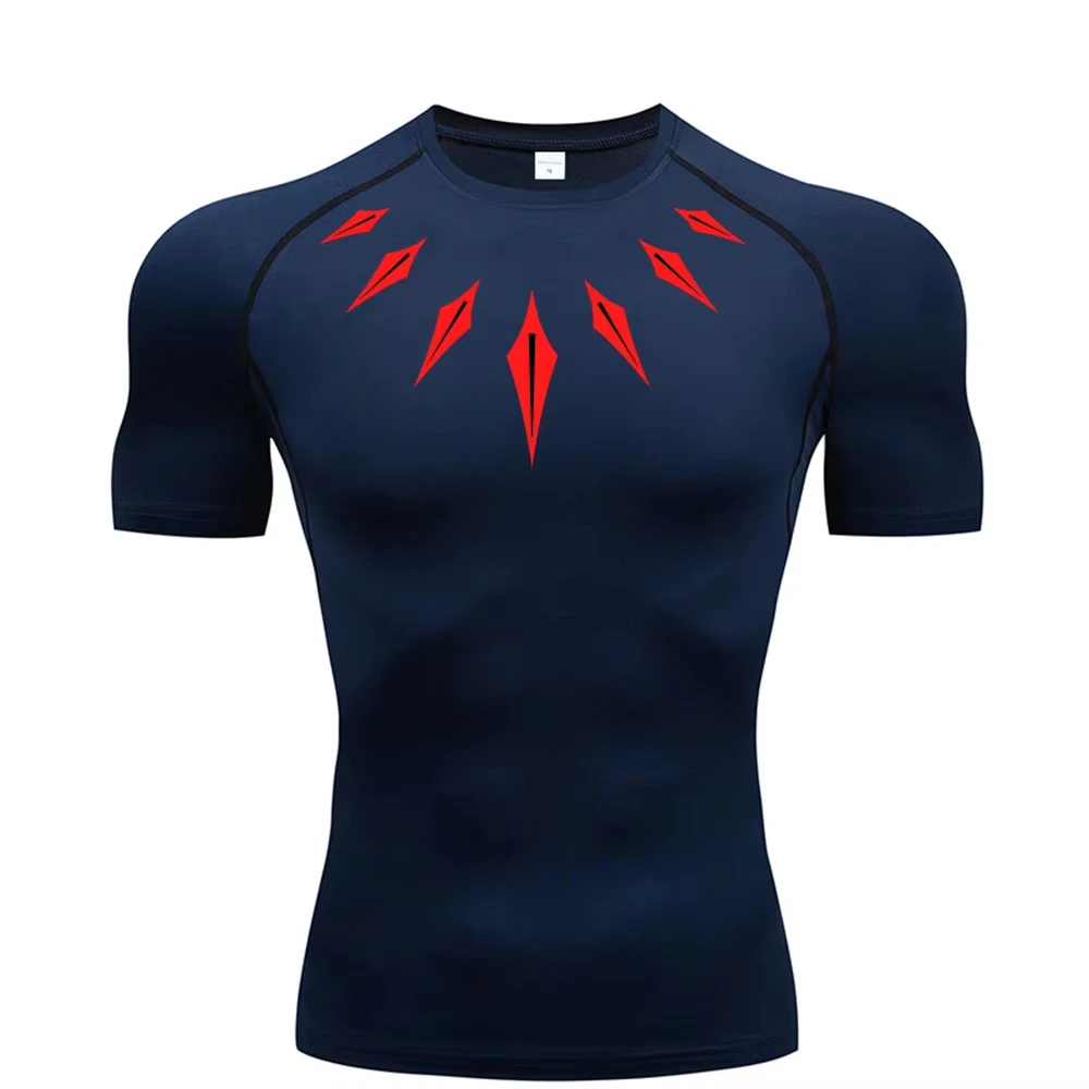 Anime Herren Kompressionsshirt Fitness Sport Laufhose Gym T-Shirts Athletisches Workout Quick Dry Tops T-Shirt Sommer – Detail 8