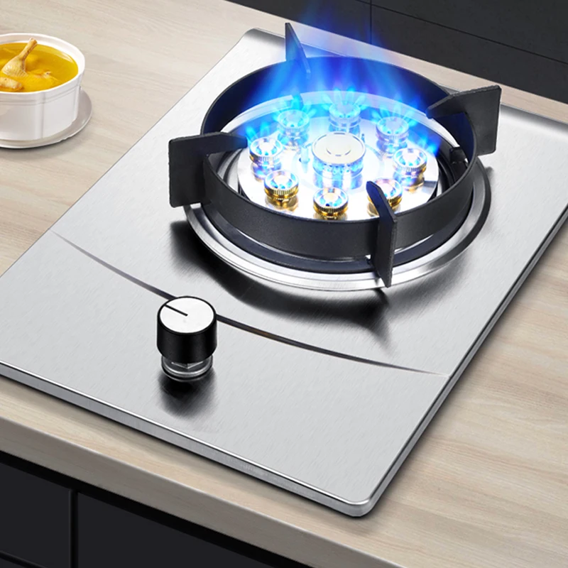 Gas Stove Single Stove Household Desktop Liquefied Gas Natural Gas Stove Embedded Stainless Steel Fierce Fire Stove 5