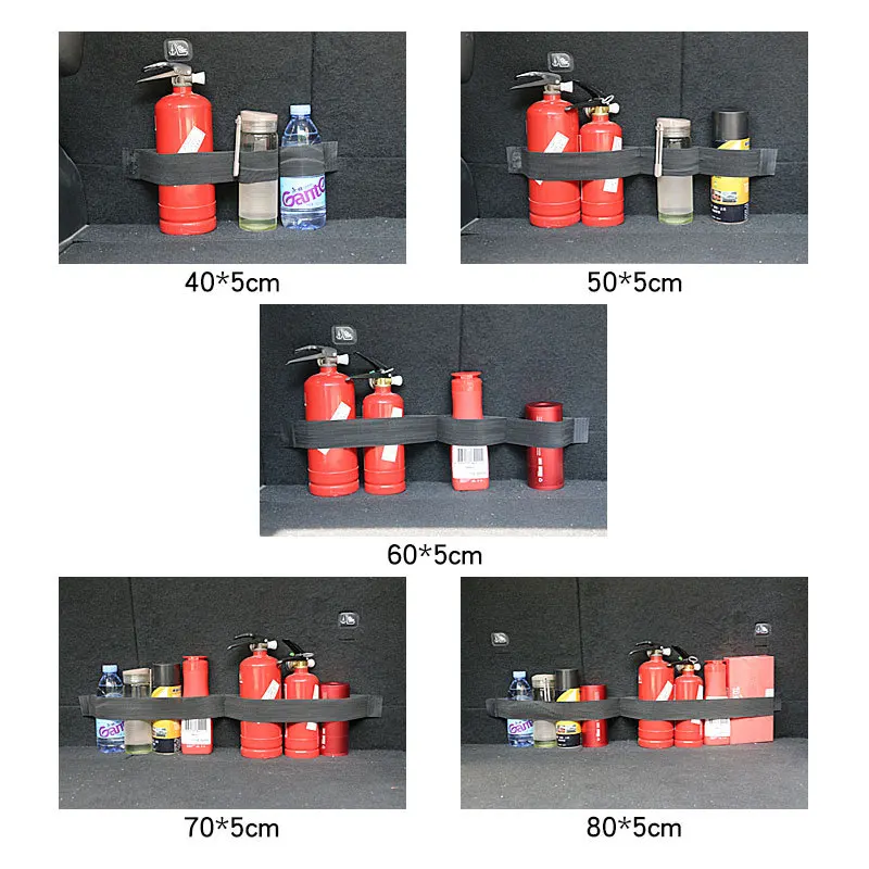 Car trunk organizer Car Trunk Organizer Elastic Fixing Tape Fire Extinguisher Water Tank Miscellaneous Storage Fixing Tape Cars Storage Accessories