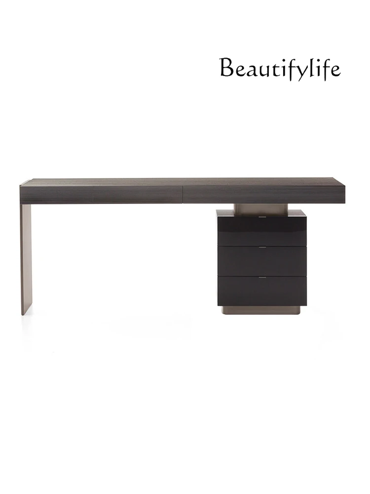 

Italian Minimalist Study Solid Wood Desk Modern Minimalist Light Luxury Desk High-Grade Living Room