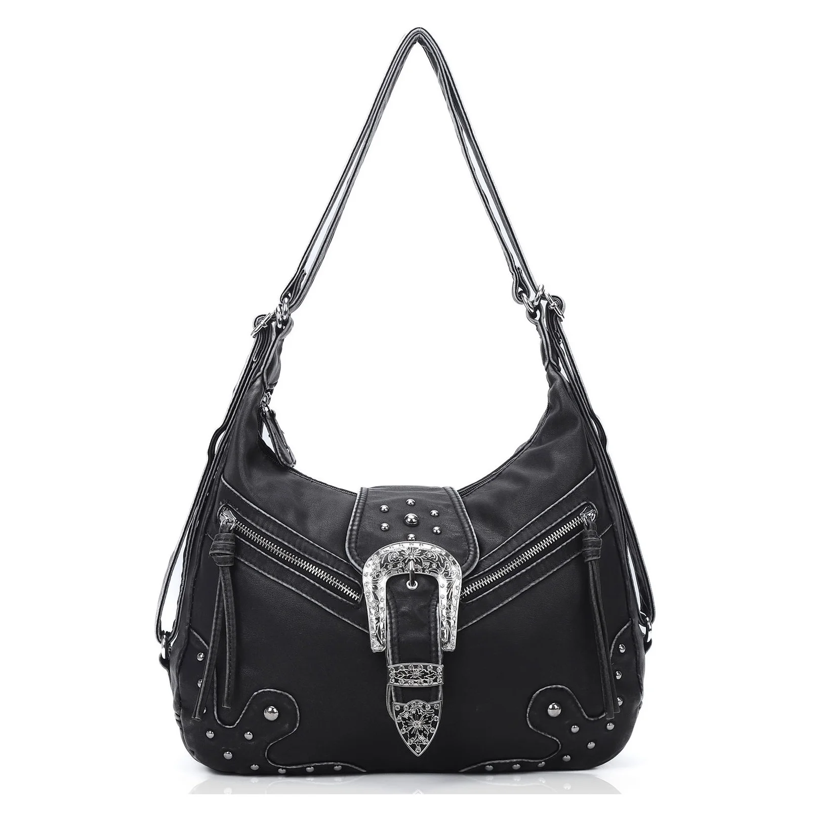 ZMDB Borsa a Tracolla da Donna, Piccola Borsa a Tracolla da Donna in Pelle PU Borsa a Spalla con Tracolla Regolabile, Borsa Mano per Cellulare da Donna, Sacchetto con Scomparti con Zip