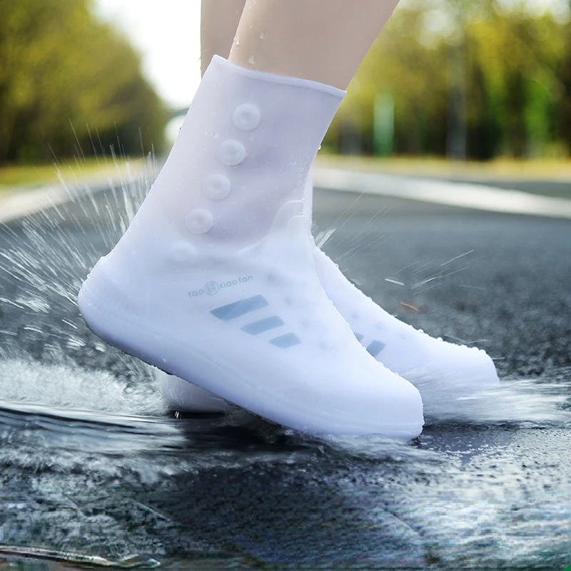 New Women Men Anti-slip Shoes Covers Waterproof Reusable Shoes Protector Unisex Outdoor Rain Boots Pads For Rainy Day