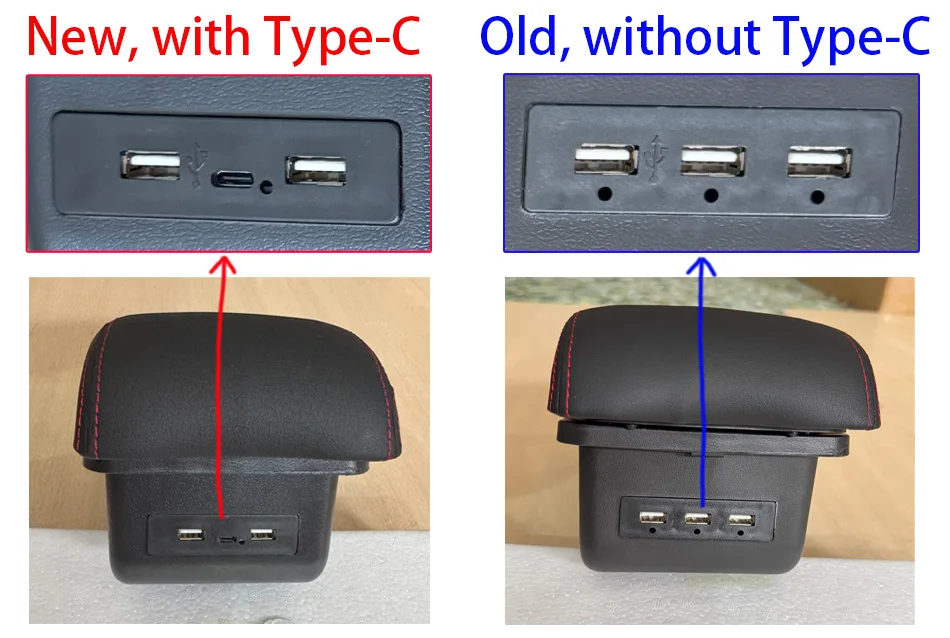 For Kia Picanto Armrest Box For Kia Picanto 3X-Line Car Armrest Curved Surface leather Simple installation Storage box Interior