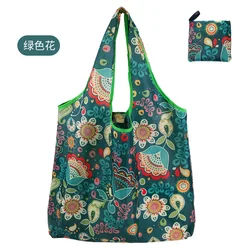 Eco - Friendly Foldable Reusable Shopping Tote - Large, Heavy Duty, Washable Cloth Grocery Bag (19)