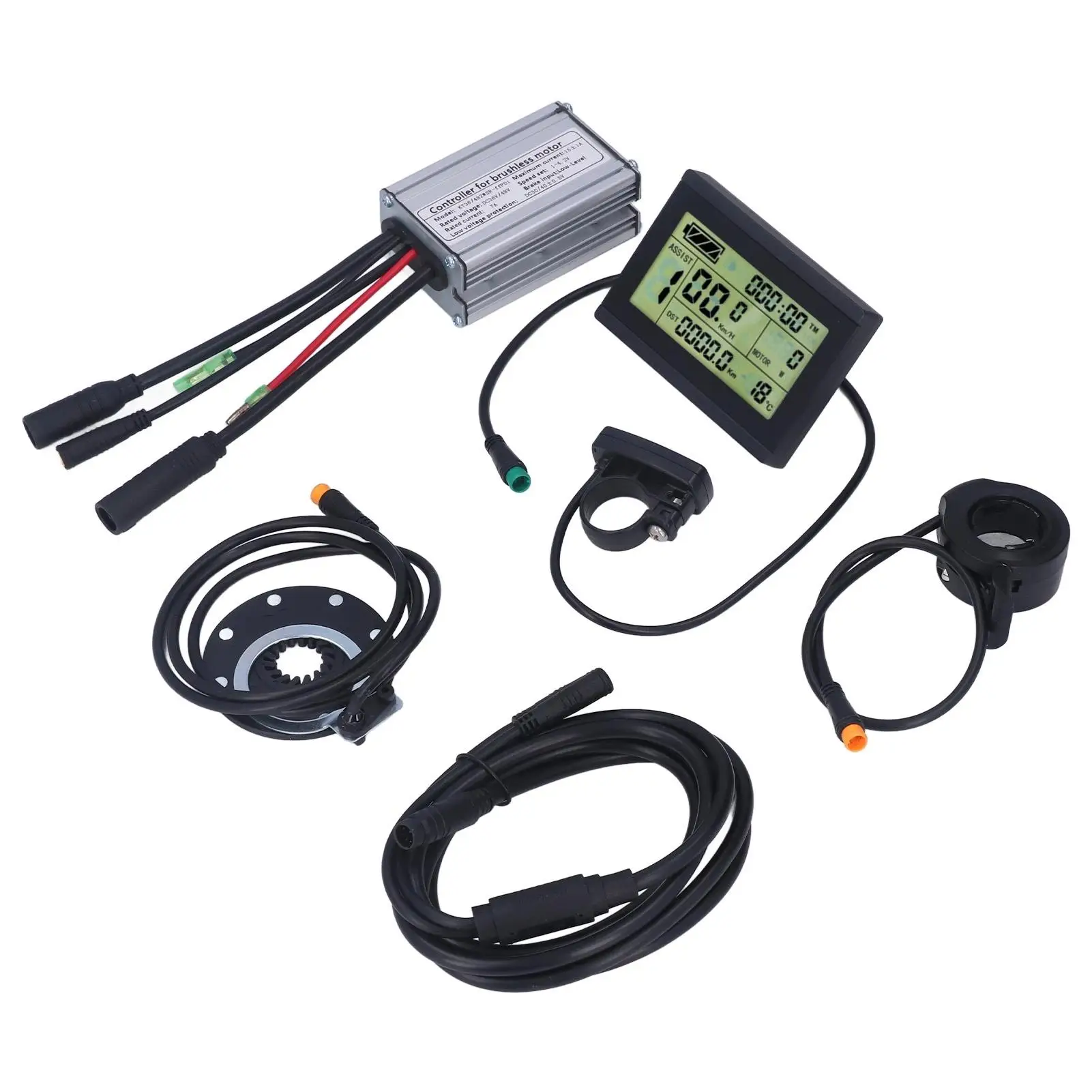 LCD 디스플레이 패널 옵션 포함 전기 자전거 변환 키트, DC 36V, 48V