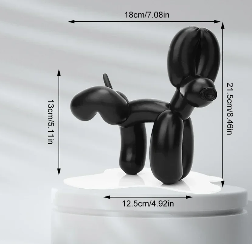 New Peeing Balloon Dog Sculpture Resin Crafts Animal Interior Statue Home Room Decor Decoration Nordic Sculptures and Figurines