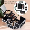 Multifunctional Lightweight Makeup Square Box, Versatile Professional Makeup Artist Tool Case 2