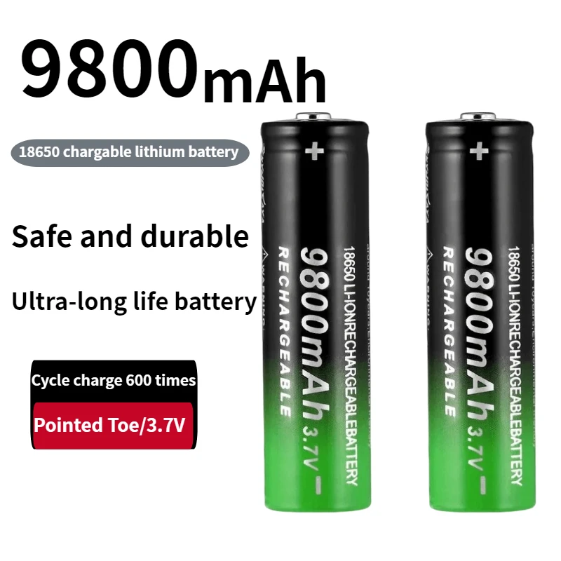 

2/4/8/16/24PCS New Fast Charging 18650 Battery High Quality 9800Mah 3.7V 18650B Li-Ion Flashlight Batteries