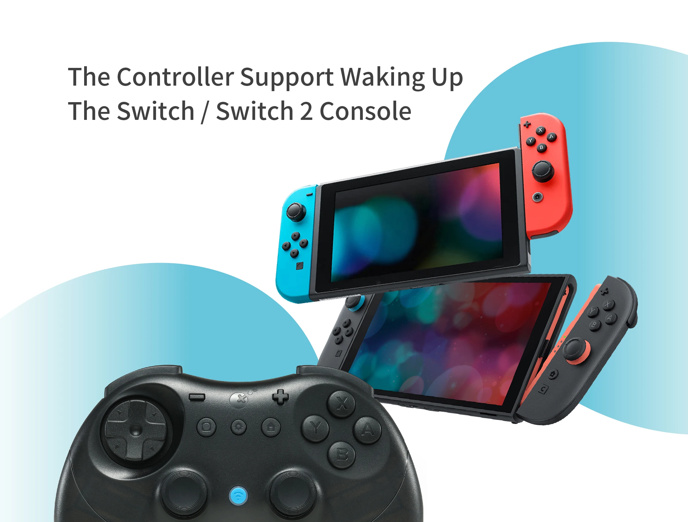 GuliKit Elves 2 Controller Hall Gaming-Controller für Switch, Windows, iOS & Android ROT / SCHWARZ Bluetooth-Gamepad – Detail 2