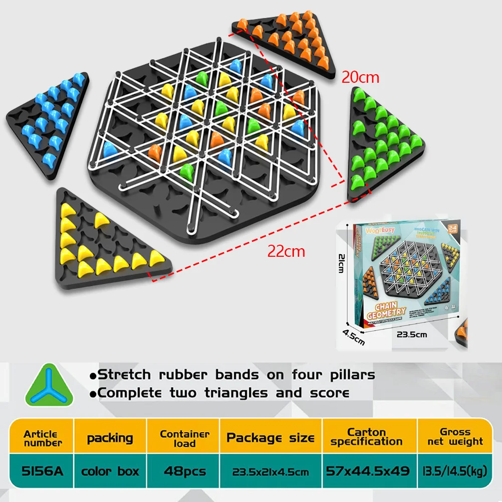 ABS Triangle Chess Game Board for Family Party