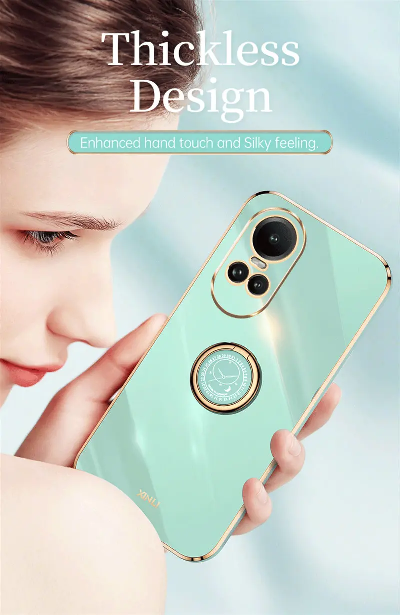 Enhanced Shockproof Silicone Bumper with 6D Plating Finish - Soft TPU Back Cover