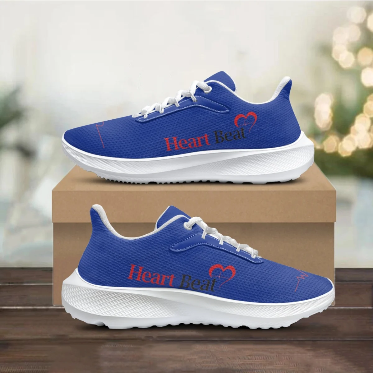

Heart Beat Doctors Nurse Pattern Women Men Spring Autumn Mesh Knit Tennis Shoe Outdoor Work Breathable Convenient Flats Sneakers
