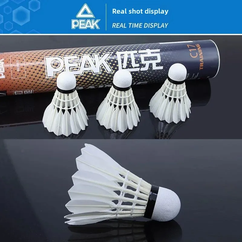 PEAK Professional Badminton Shuttlecock Durable Hard Ball Head Trained For High Performance 6/12 Pieces Set Fitness Sport Equipm badminton shuttlecock,badminton ball
