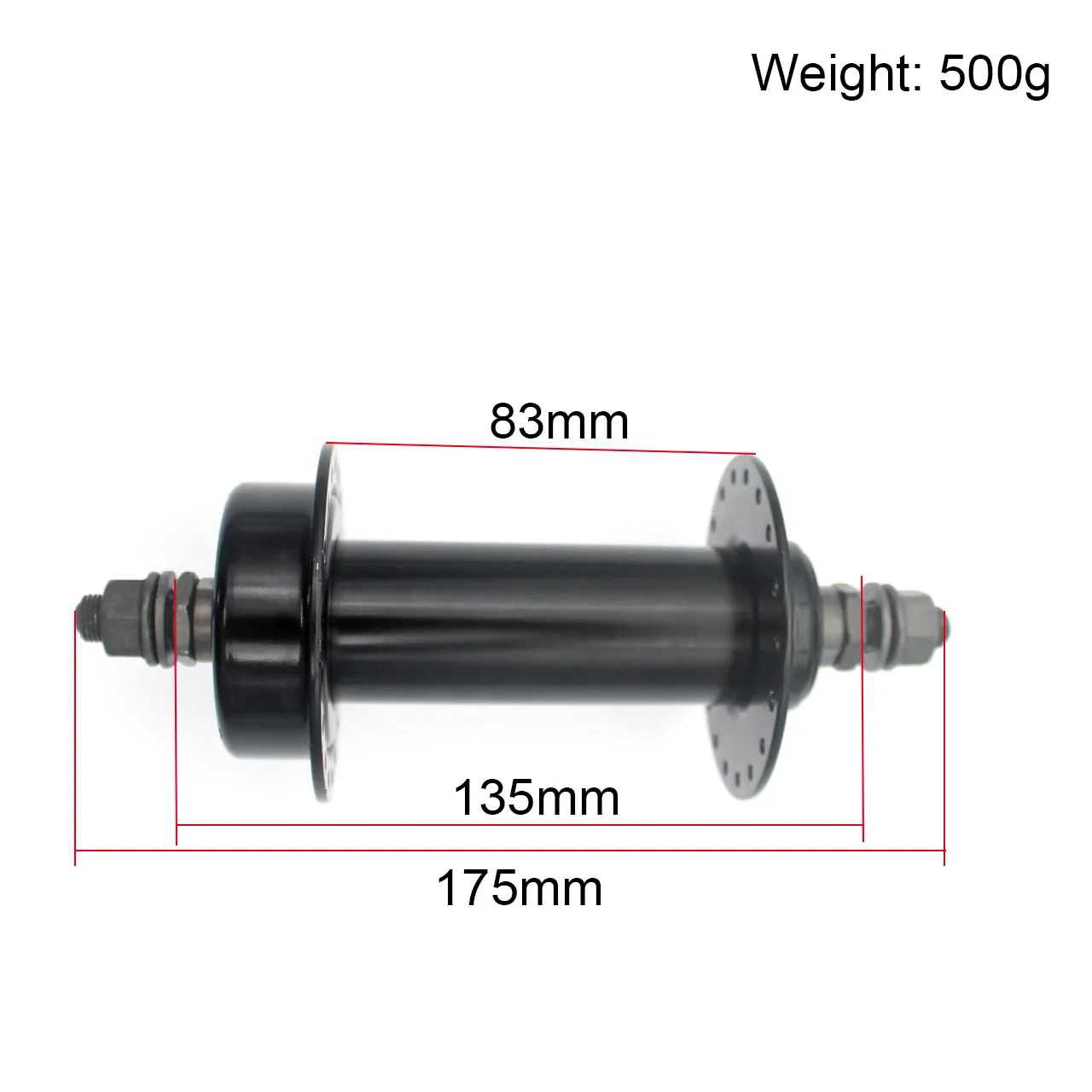 HZXQCVB Roue 20'' Fat Bikes 24/26x4.0'' Roue Avant De Vélo De Neige Alliage D'aluminium Blocage Rapide 135mm Moyeu Avant 6 Boulons Frein À Disque Roue Avant 36x14G Rayons(Black,20IN