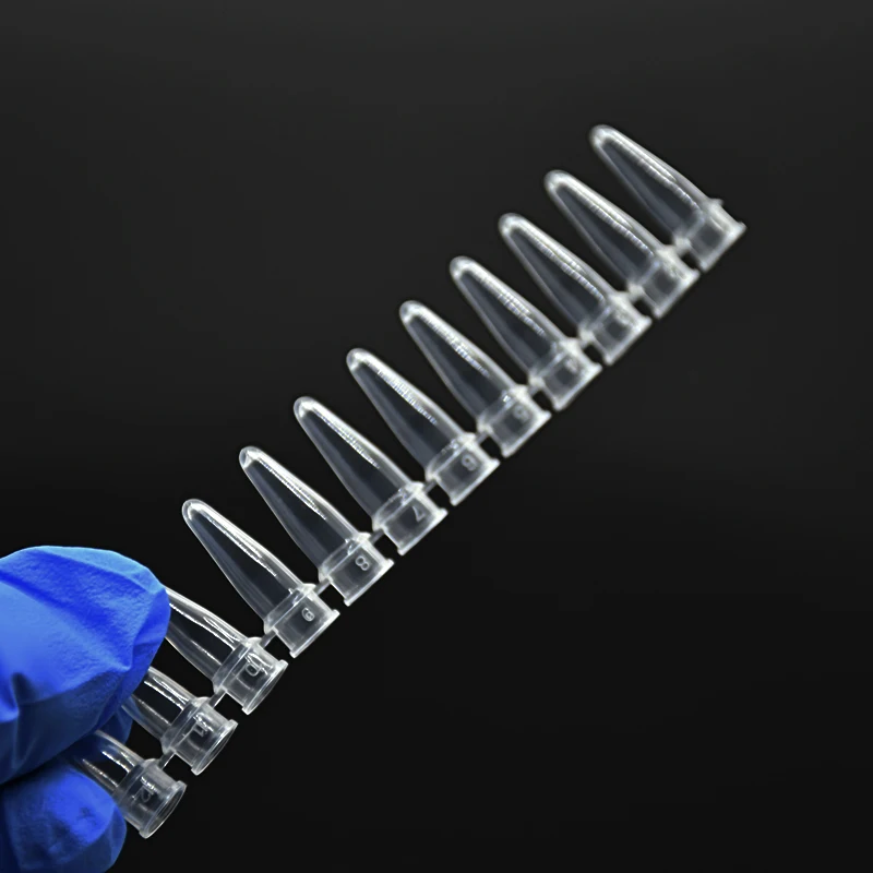 PCR Tubes 0.2ml Thin Wall PCR 12- Centrifuge Tube Strips Wiith Caps For Agarose Gene Experiment 200/PK ( 12/row )