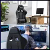 Gaming Chair Cheap Desk Chair Executive PU Leather Rolling Swivel Computer Chair With Lumbar Support Grey Office Furniture 5