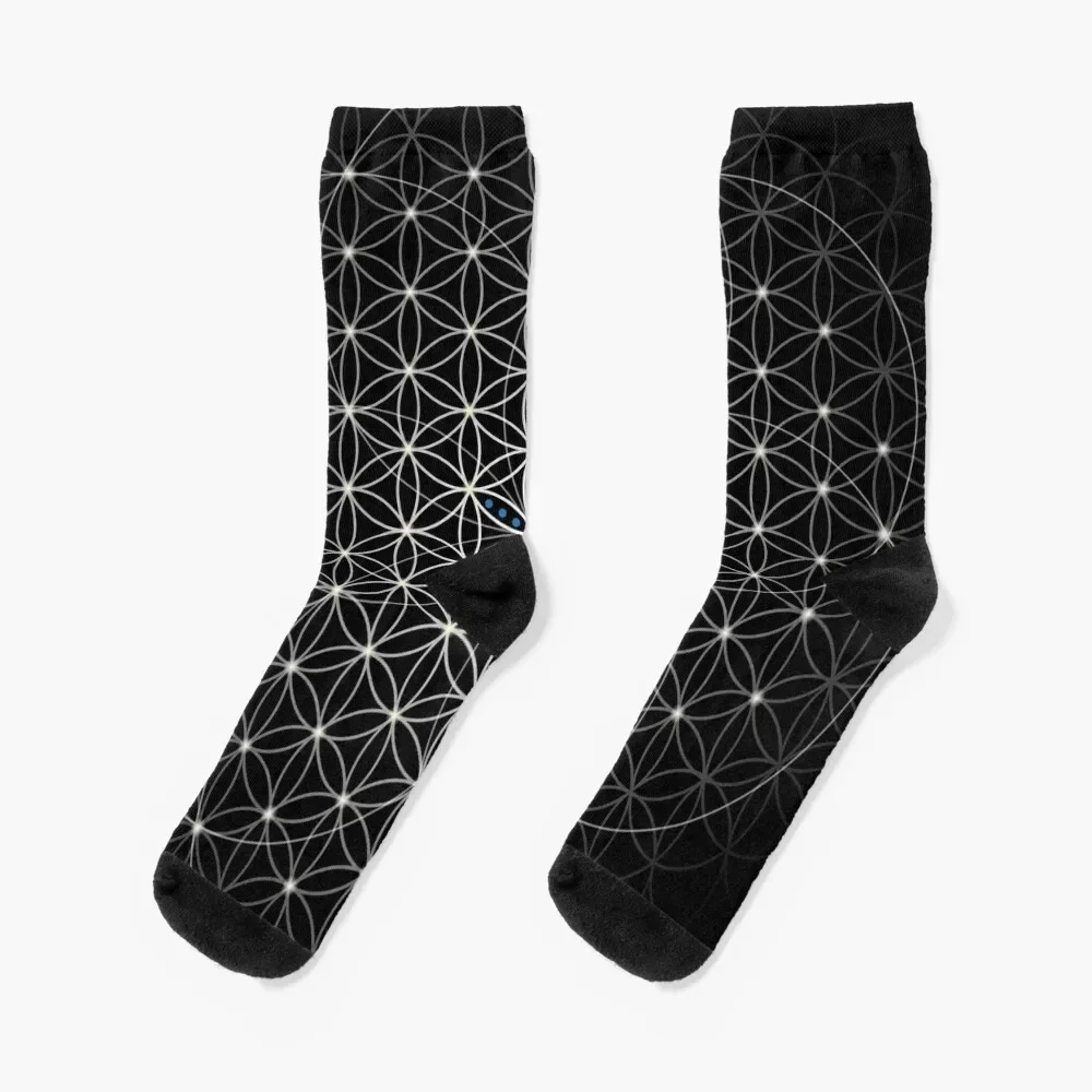 

Sacred Geometry of The Flower of Life Socks football Christmas new year Boy Socks Women's