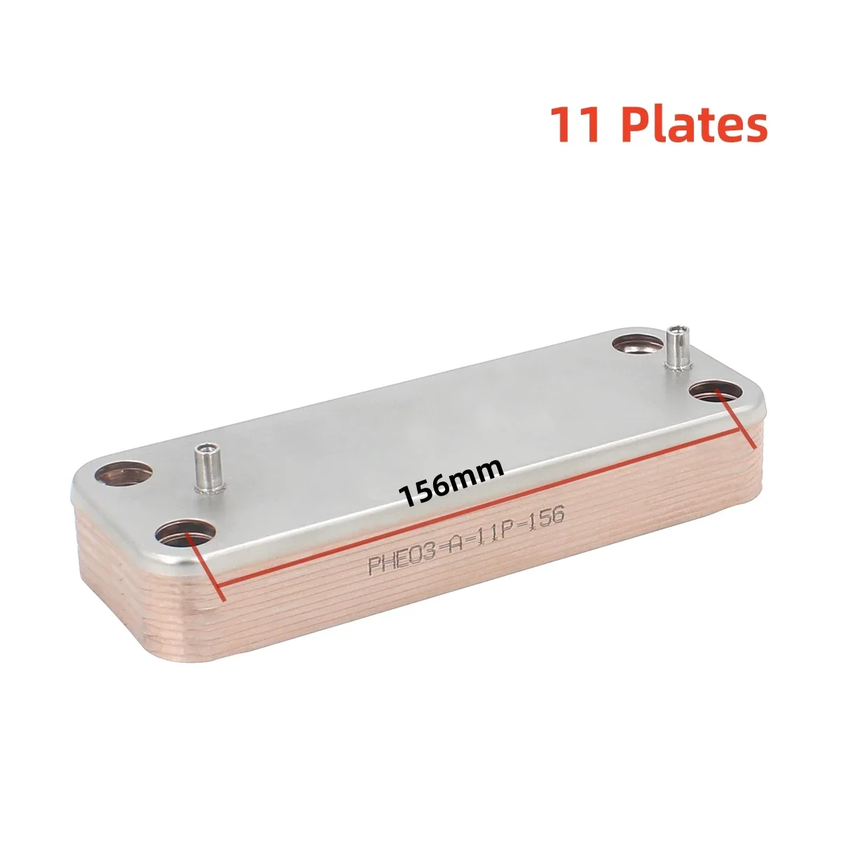 Description Picture 2 of item1pcs 11/12/16/20 Plates Heating Furnace Parts Gas Boilers Accessories Stainless Steel Heat Exchanger