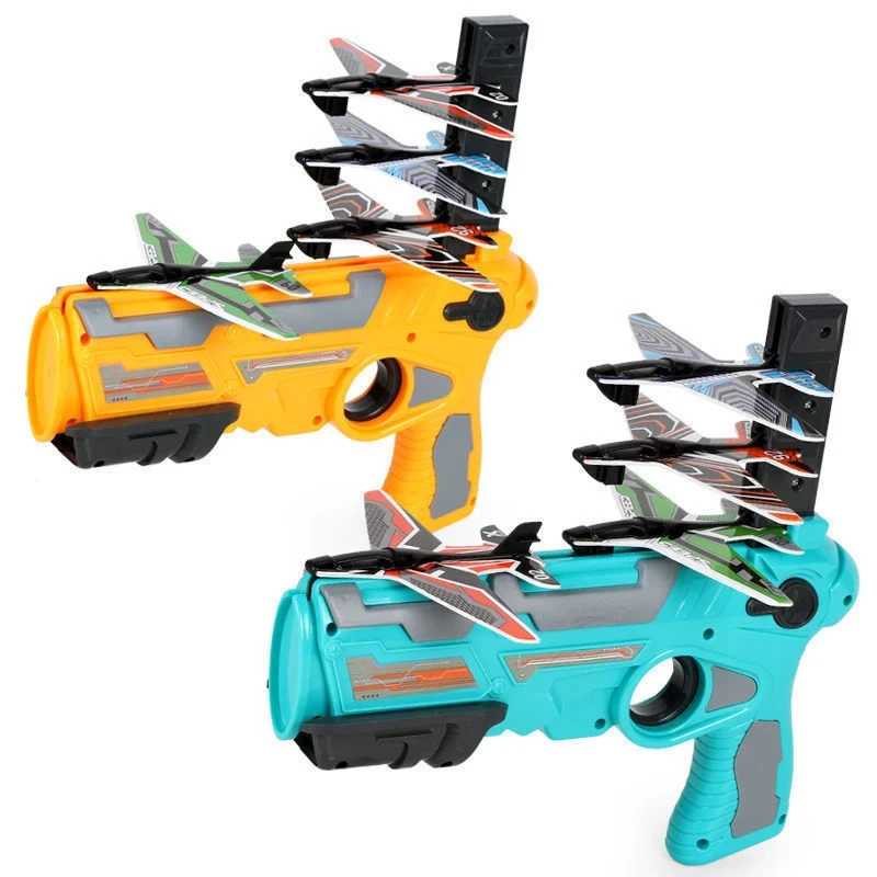 Foam Plane Glider Toys Catapult Plane Gun Toy Children Outdoor Game Shooting Toy Parent-Child Interaction Shooting Toys Gift 5
