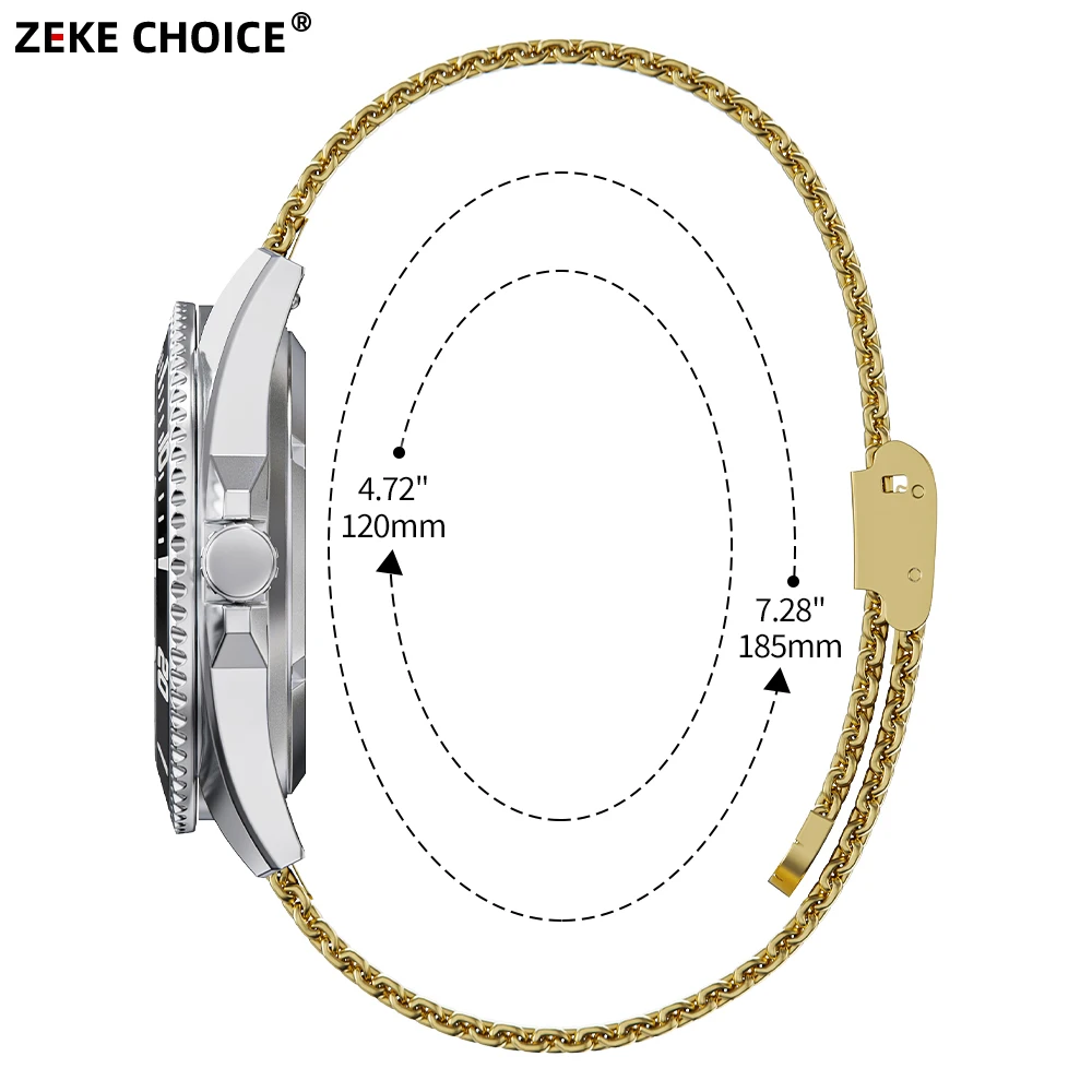 Premium Milanese Mesh Stainless Steel Watch Strap - Thick Metal Bracelet