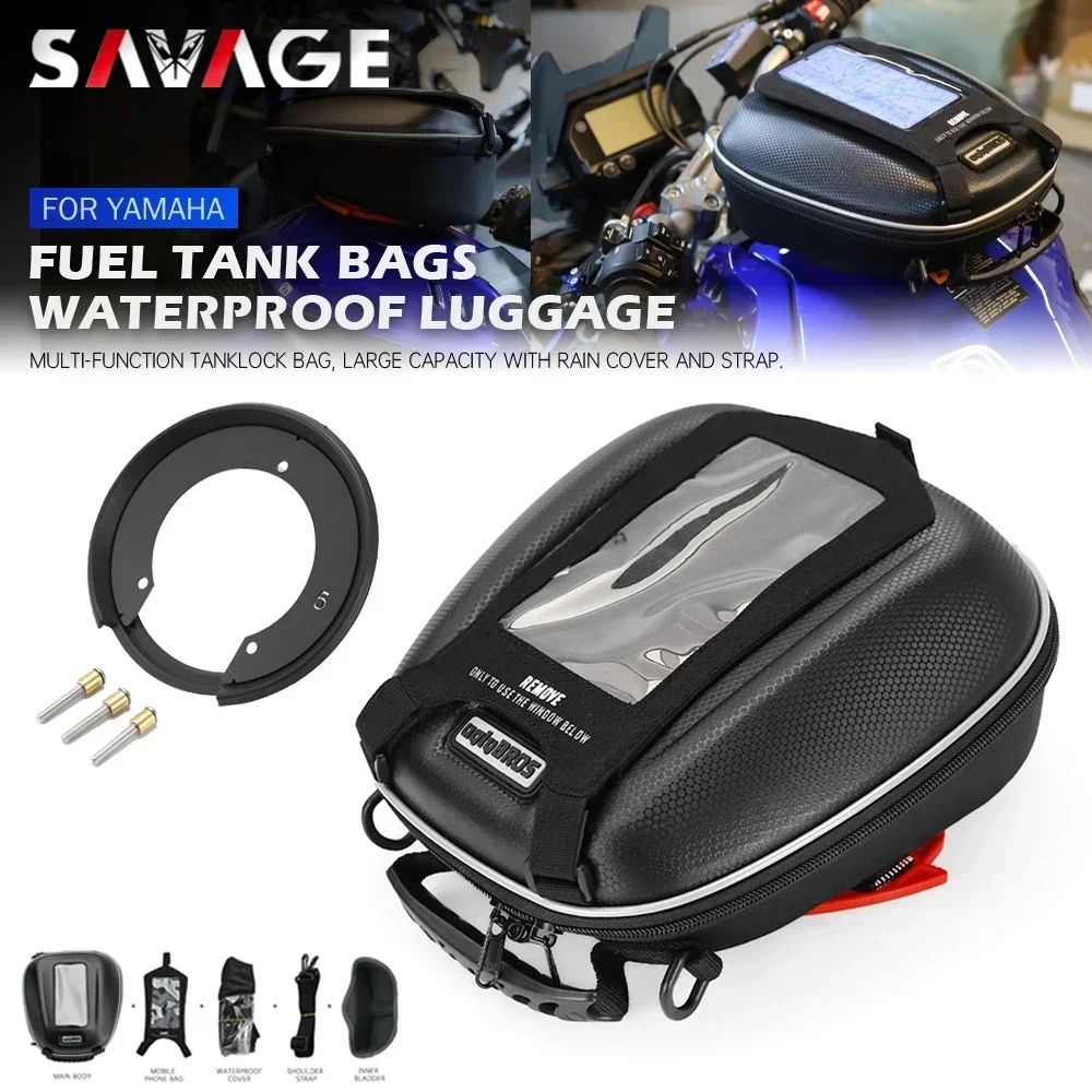 오토바이 탱크 가방, 야마하 FZ6 FZ8 FZ1 XJ6 MT03 MT09 MT10 YZF R1 R3 R6 R7 XSR 125 155 XJR FJR 1300 배낭 레이싱 수하물