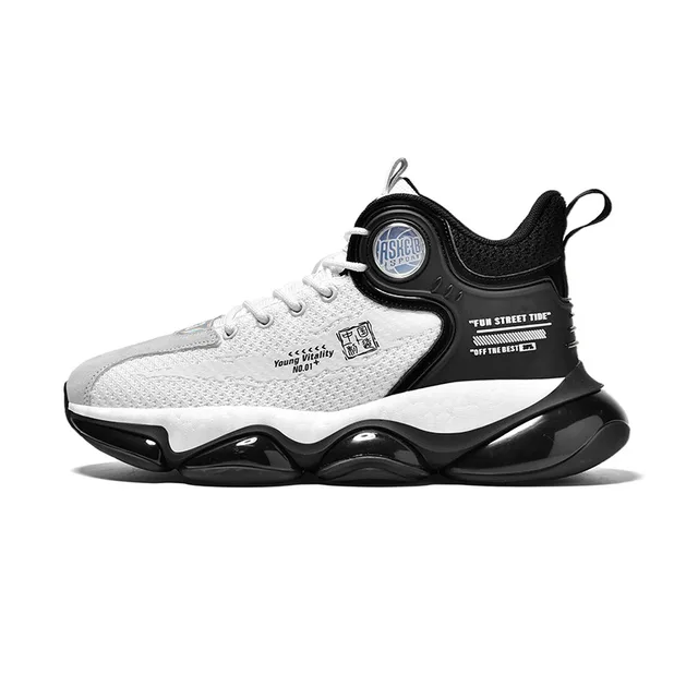 Баскетбольная обувь Xiaomi, мужская обувь, новая весенняя обувь для подростков, высокие спортивные кроссовки Flying Weaving, мужские повседневные кроссовки 1