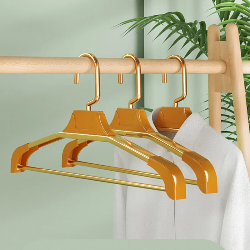 

5pcs Coat Hangers Widen Anti-slip Heavy Clothes Hanging Racks Wardrobe Organizer Rack Household Metal Drying Storage Hanger