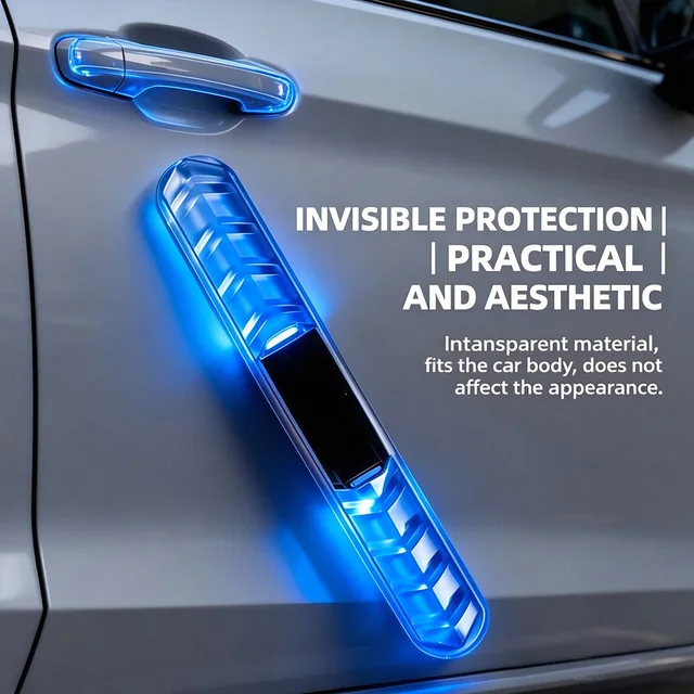 Multi-function Car Door LED Solar Anti-collision Warning Light 5Color Electric Motorcycle Decor Light Strip Strobe Warning Light 1
