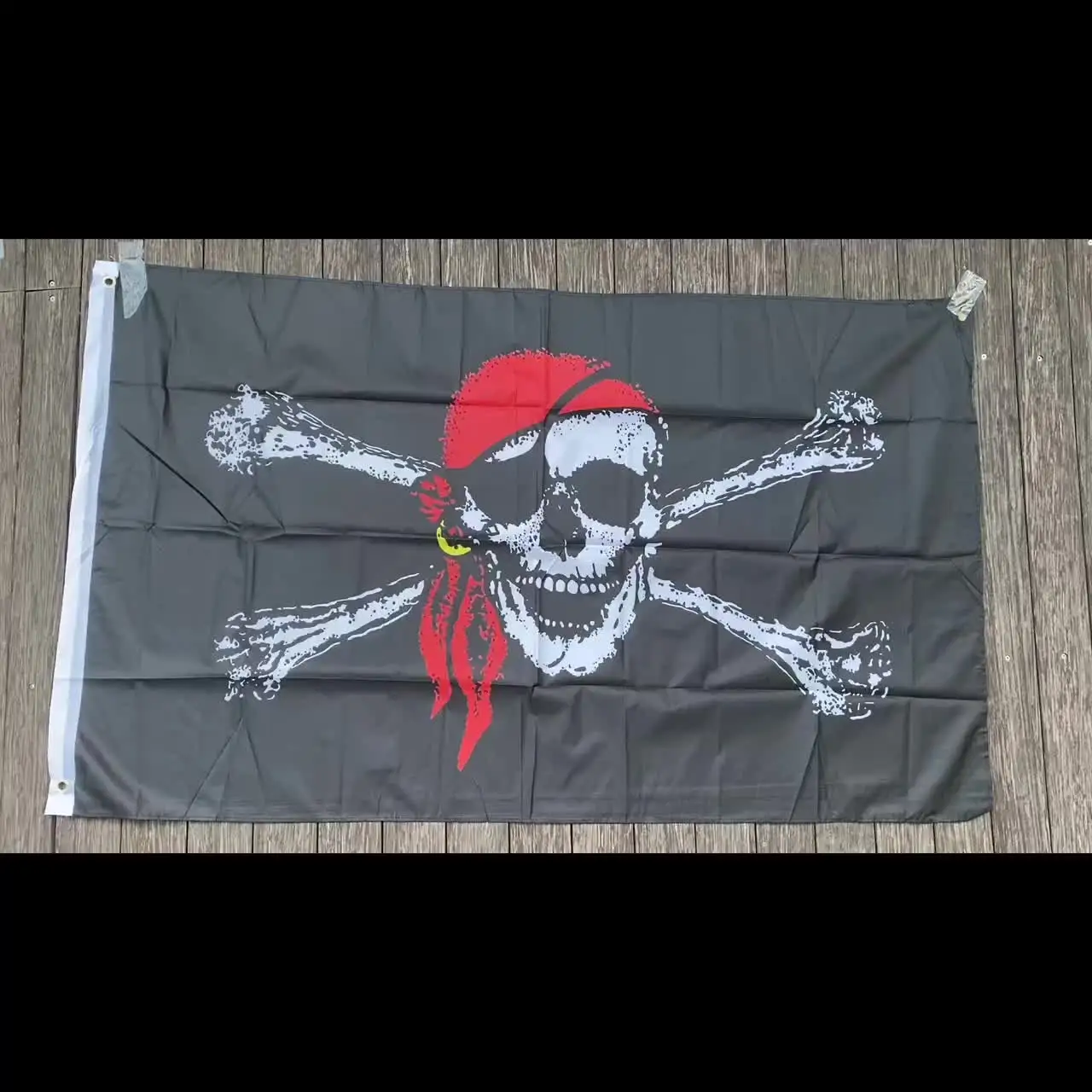 Halloween Flagge Mit Knochen - 150x90cm Polyester Für Garten & Party