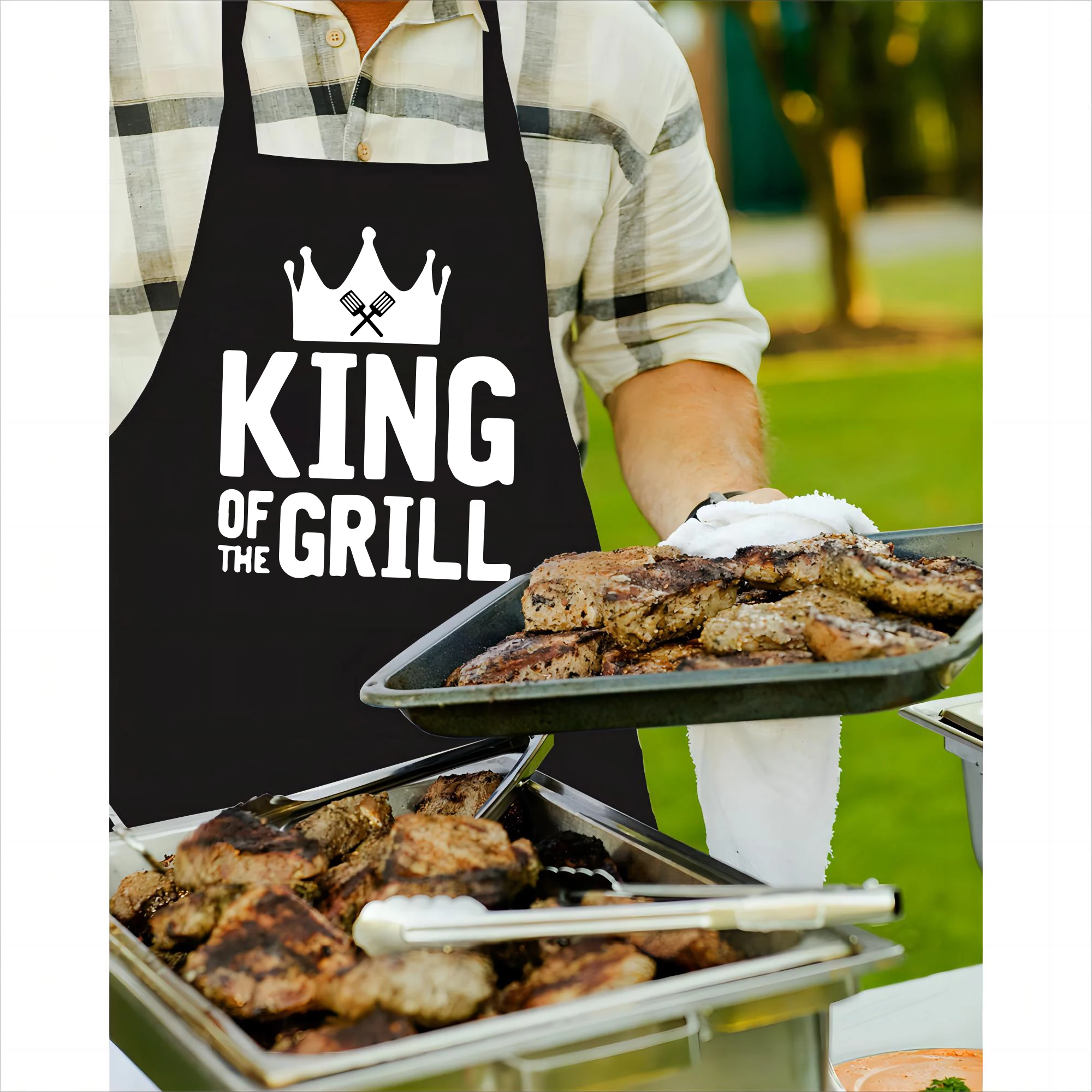 Cooking Aprons for Women Men Funny Grilling Chef Kitchen Aprons for Dad Husband BBQ Gifts for Fathers Day Birthday 2
