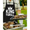 Cooking Aprons for Women Men Funny Grilling Chef Kitchen Aprons for Dad Husband BBQ Gifts for Fathers Day Birthday 2