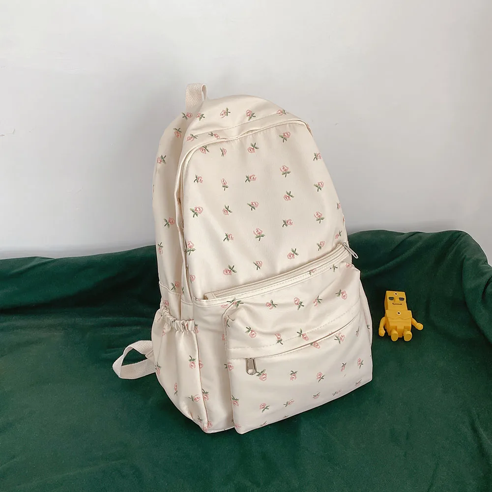 Girls College Backpack with Pendant Students Bookbag Large Capacity School Backpack Computer Backpack Aesthetic Backpack 2