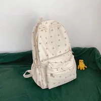 Girls College Backpack with Pendant Students Bookbag Large Capacity School Backpack Computer Backpack Aesthetic Backpack 2