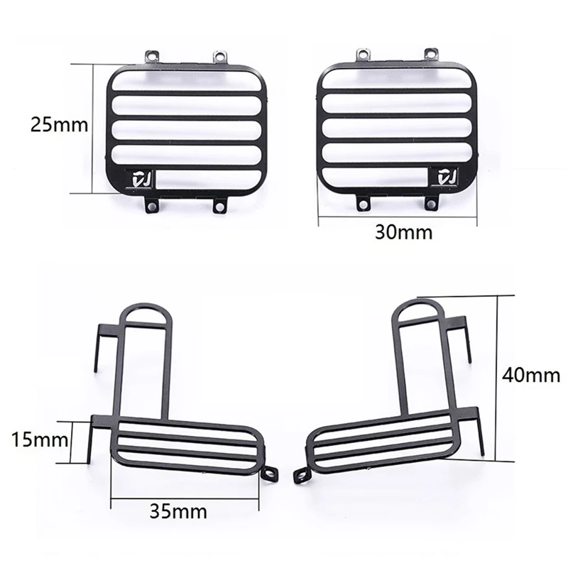 New-For MN D90 MN99S Front And Rear Light Lamp Guards Lampshade Light Cover Guard Grille 1/12 RC Car Upgrades Parts