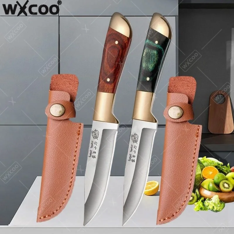 WXCOOStainlessSteelForgedMeatKnifewithSheathKitchenButcherKnifeMultiFunctionBarbecueMeatCleaverLambBeefBarbecue