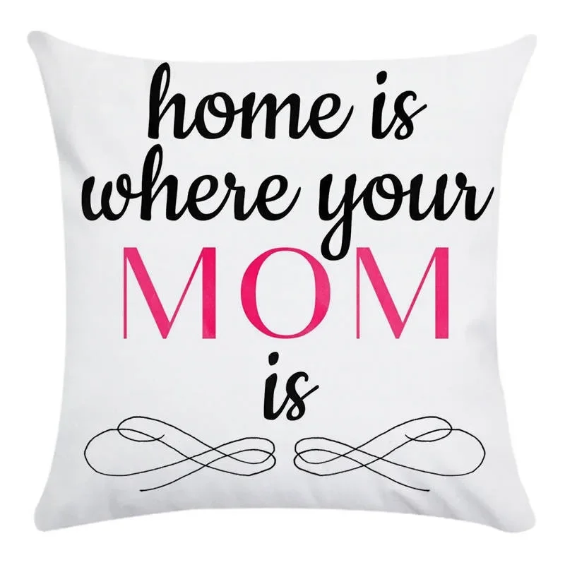 thumbnail image 1 of Funda de cojín con diseño de letras para el día de la madre, decoración del hogar a la moda, funda de cojín para asiento de oficina, 1 of 5