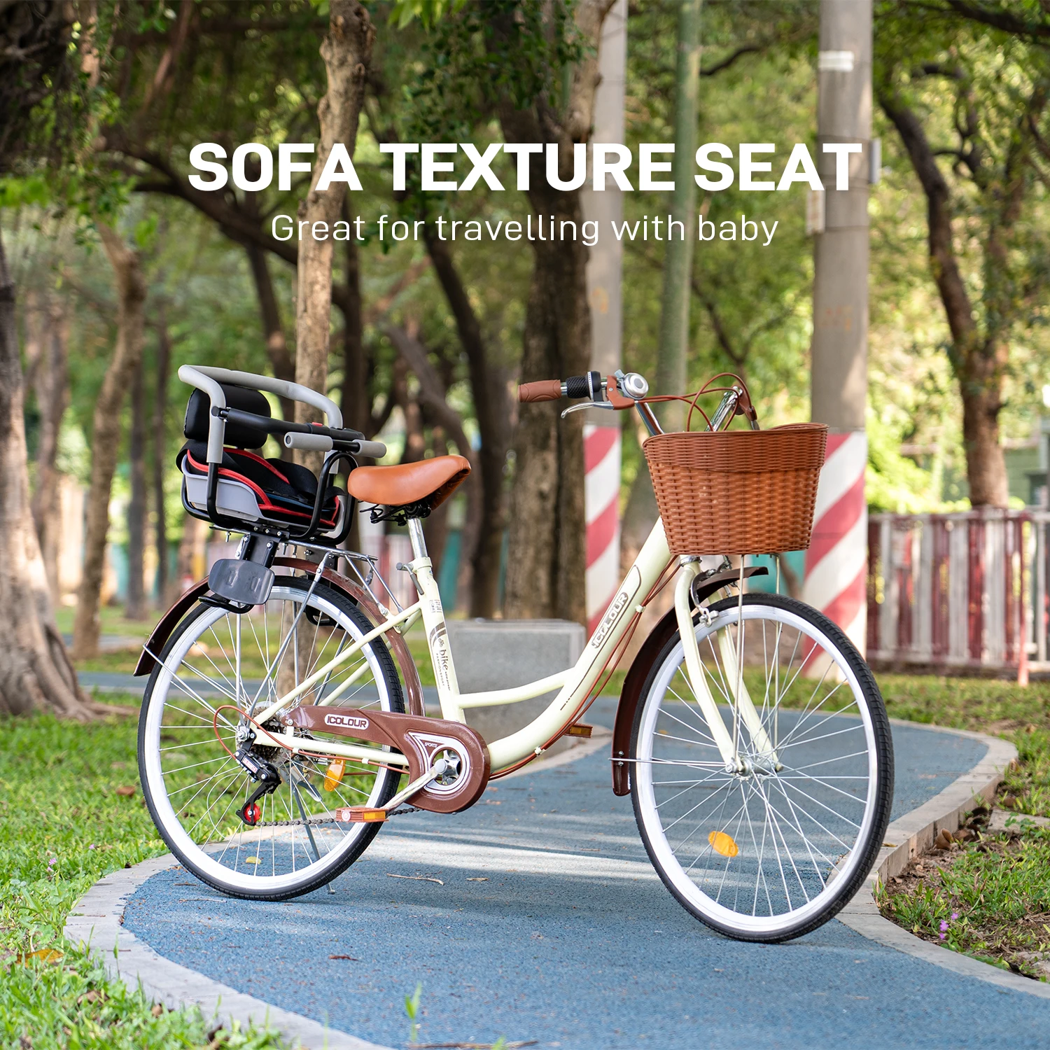 Folding Bike Kids Bike With Baby Seat Baby Bike Front Mount, Kids