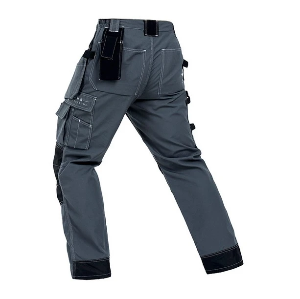Mens Work Pants Bauskydd Polycotton Men's Wear-Resistance Cargo Workwear Trousers