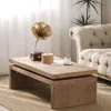Wooden Coffee Table, 47.6" Rectangle Mid CenturyWood Coffee Tables, Solid Firwood Tabletop Cocktail Tables , Living Room Table 3