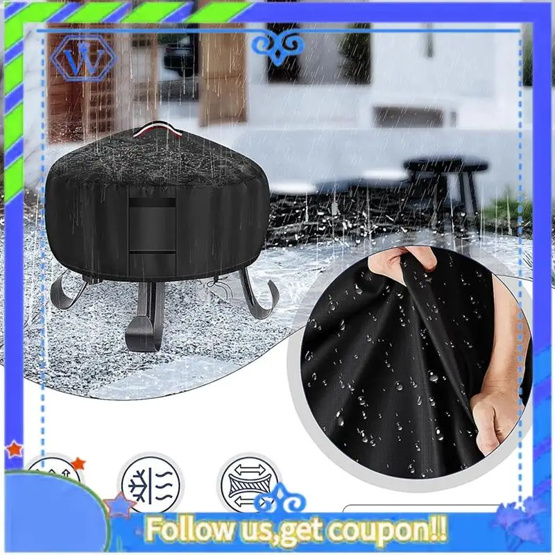 Easy To Use Round Fire Pit Cover For Fissfire Fire Pit Sphere Table Cover Fireplace 36 X 34Inch