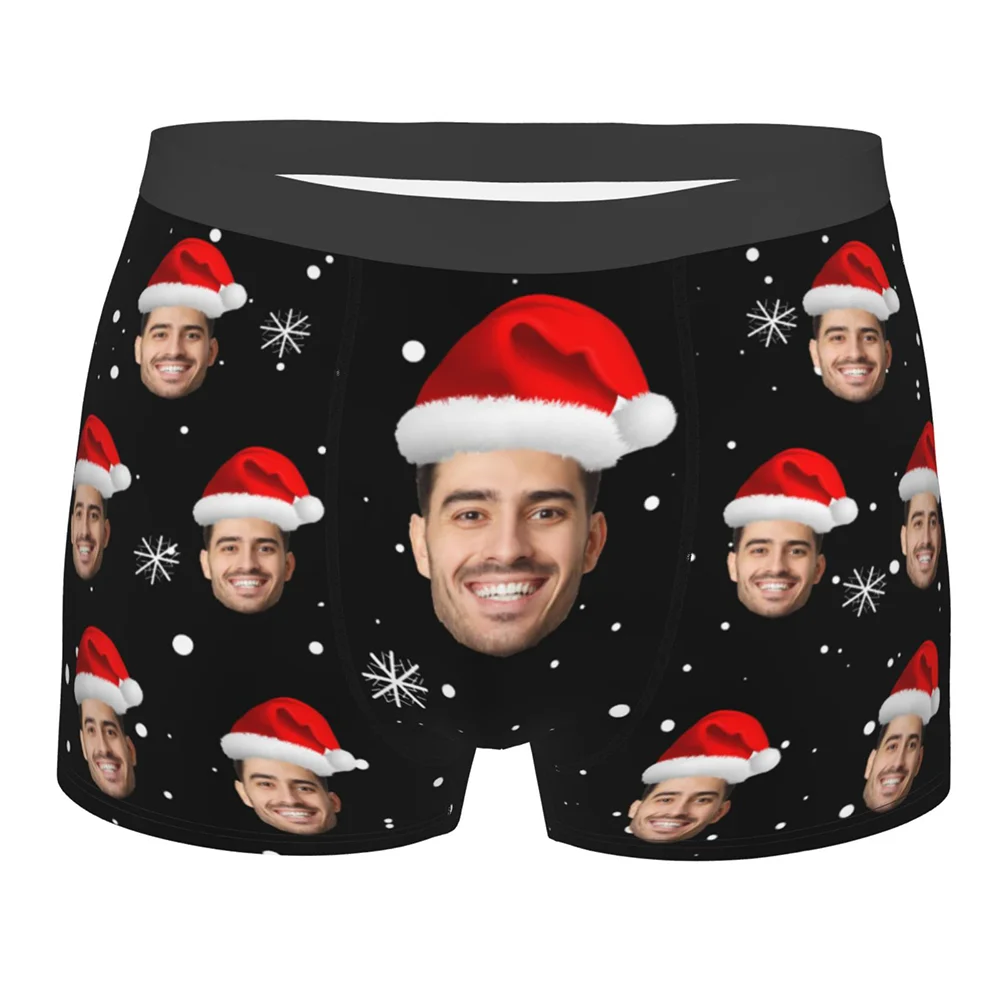 Personalized Face Photo Christmas Men's Underwear 2 | Personalized Face Photo Christmas Men's Underwear 4