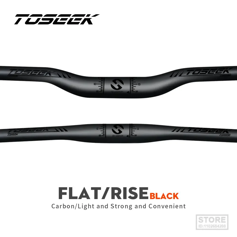 

TOSEEK Mtb Carbon Handlebar Bicycle 31.8*580-720/740/760mm Matt Black s For Mountain Bike Accessories