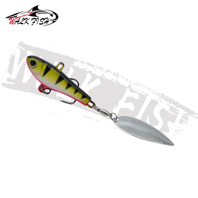 WALK FISH 1PCS Fishing Lure Jig Head Fish 20g VIB Rotation Spoons