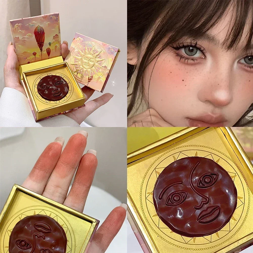 Expression Blush Cream Brown Cheek Face Rouge Relief Sunshine Blusher Mud Low Color Rendering Smooth Brightening Outline Makeup facial blusher blush cream cream blusher
