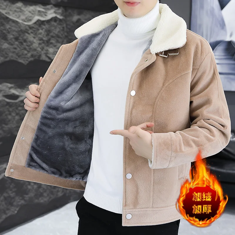 2023 Winter Wool Blends Jackets Men Fashion Motorcycle Jacket Casual Business Woolen Overcoat Streetwear Social Men Clothing