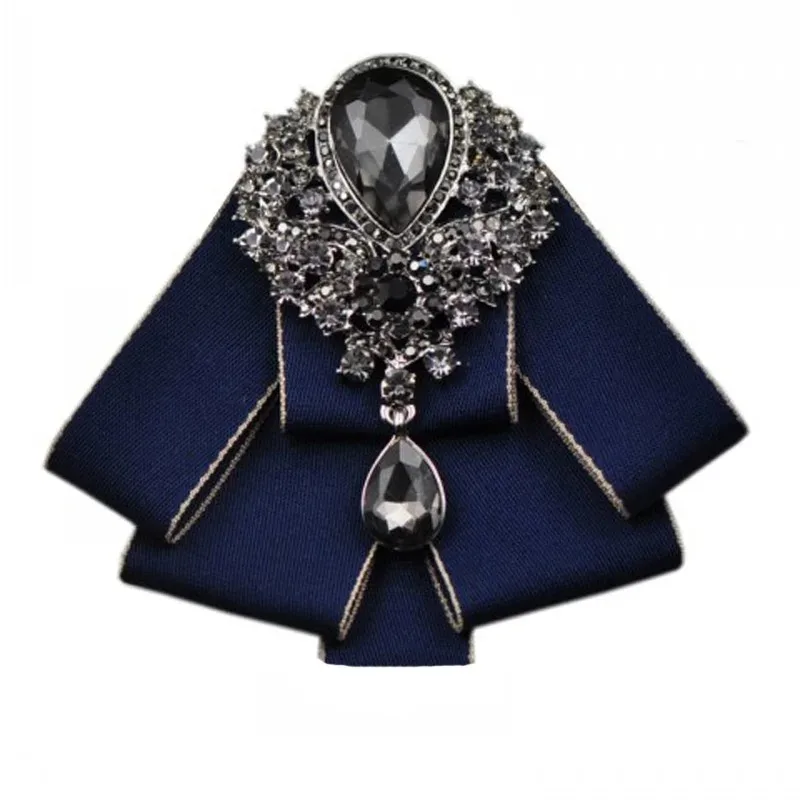 

3-piece Set Collar Flower Men's Groom Rhinestone Bowtie Emcee Bow Tie Pocket Square Corsage Sets Men Wedding Accessories Gifts