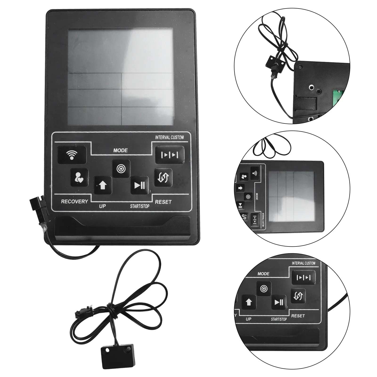 Portable Rowing Machine Meter Counter 400g Plastic 172*110*35mm Accessories Black Monitor