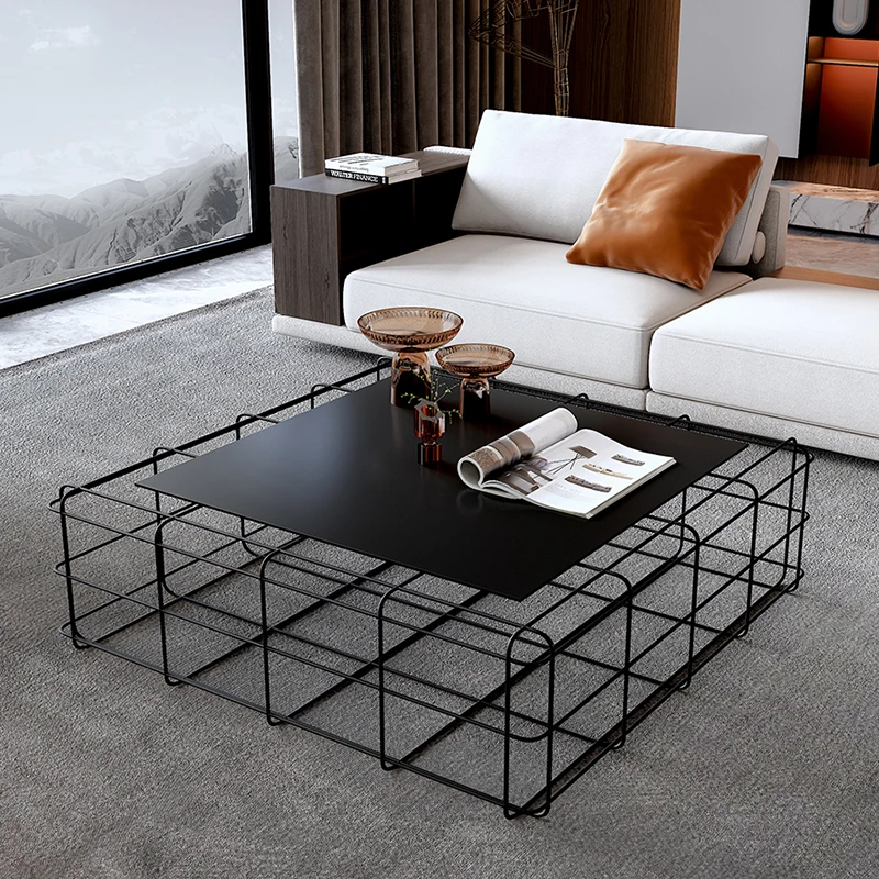 

Japanese Stylr Minimalist Coffee Table Luxury Black Nordic Hotel Coffee Table Living Room Muebles Para Hogar Household Items